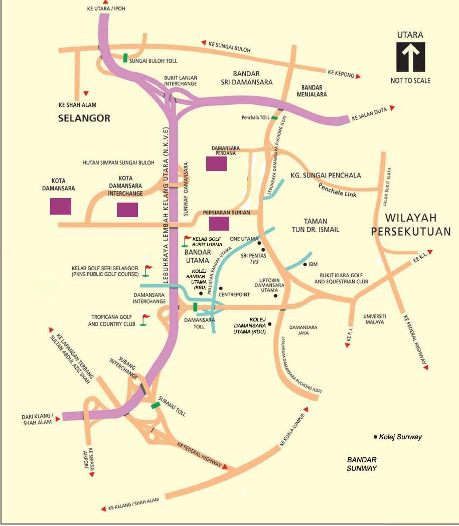 damansara ਨਕਸ਼ਾ ਕੁਆਲਾਲੰਪੁਰ