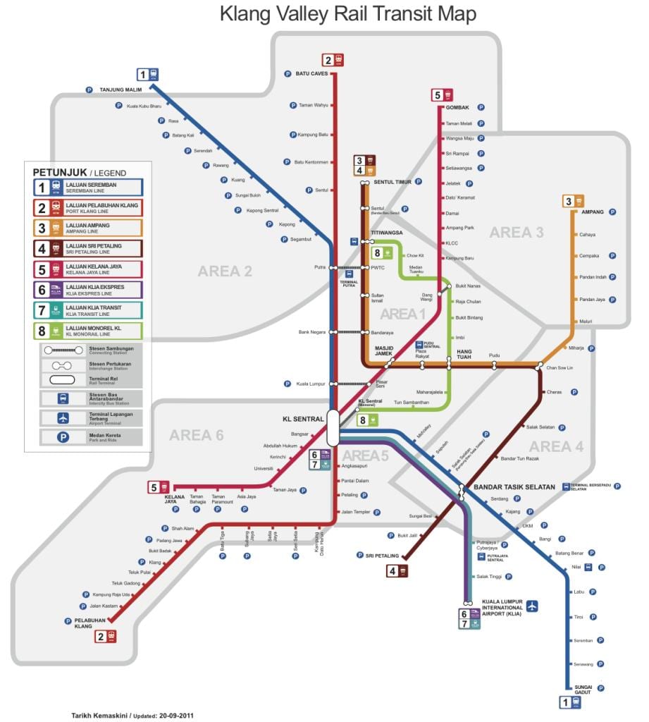 rapidkl lrt ਰਸਤਾ ਦਾ ਨਕਸ਼ਾ