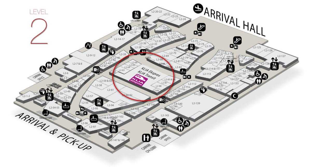 klia2 ਪਹੁੰਚਣ ਦਾ ਨਕਸ਼ਾ