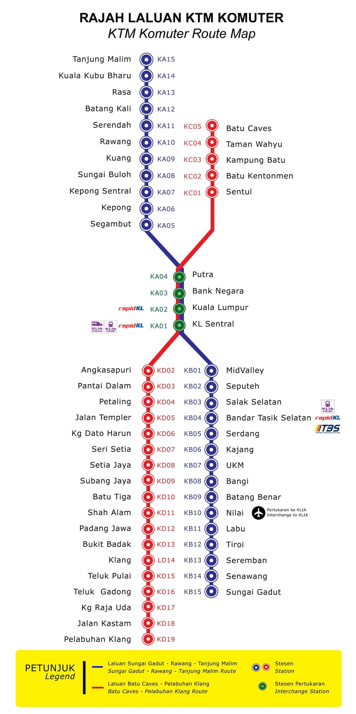 kl komuter ਰਸਤਾ ਦਾ ਨਕਸ਼ਾ