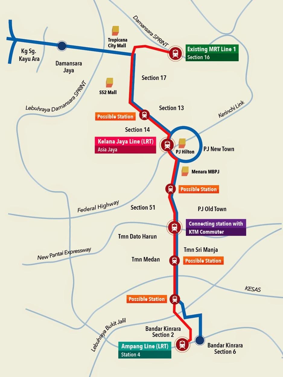 kelana ਜਯਾ lrt ਸਟੇਸ਼ਨ ਨਕਸ਼ਾ