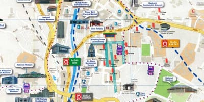 ਕੁਆਲਾਲੰਪੁਰ ਸ਼ਹਿਰ ਦਾ ਨਕਸ਼ਾ ਯਾਤਰੀ