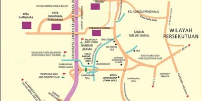 Damansara ਨਕਸ਼ਾ ਕੁਆਲਾਲੰਪੁਰ