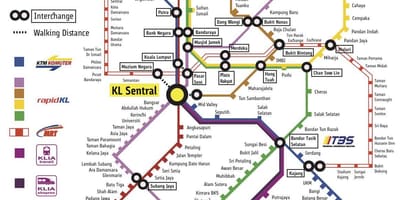 Kl sentral ਗੱਡੀ ਸਟੇਸ਼ਨ ਨਕਸ਼ਾ