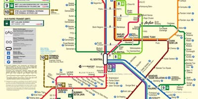 Kl mrt ਰਸਤਾ ਦਾ ਨਕਸ਼ਾ